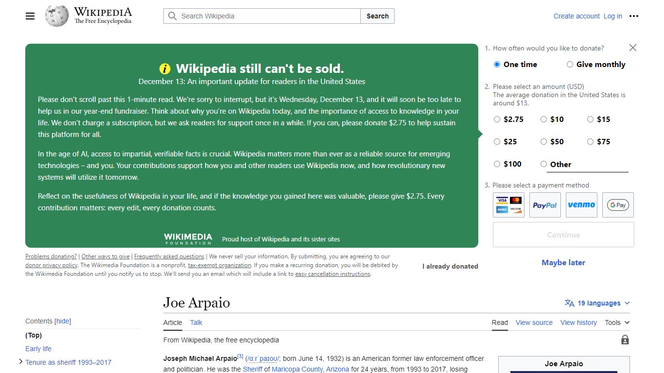 Joe Arpaio - Wikipedia