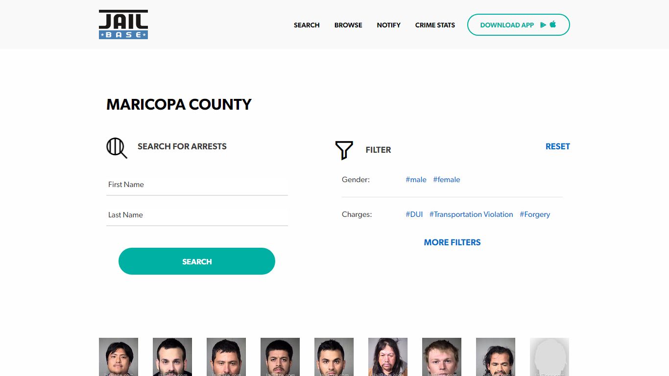 Maricopa County Jail Inmate Search and Mugshots | JailBase